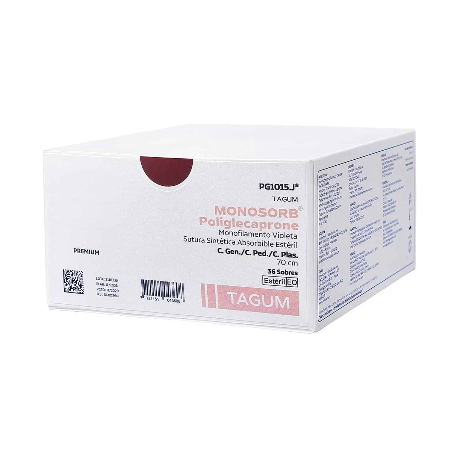 Sutura Monosorb poliglecaprone 25
